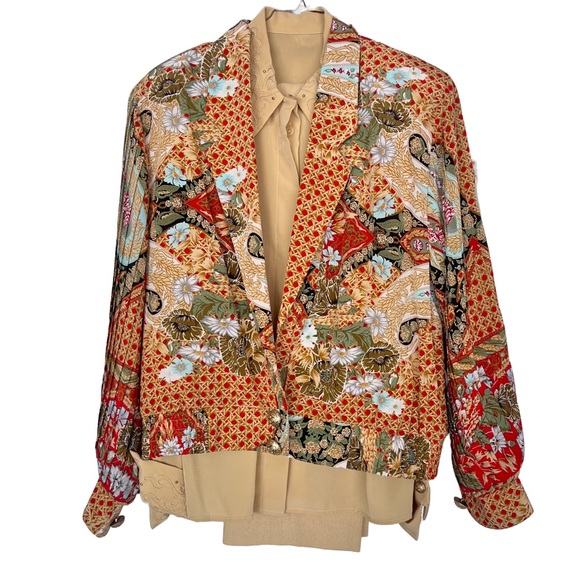 Howard Wolf Vintage Set Jacket Asian Print Pants and Shirt Size 10 - Picture 2 of 10